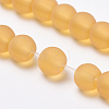 Transparent Glass Beads Strands GLAA-Q064-12-6mm-3