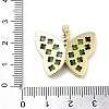 Brass Micro Pave Cubic Zirconia Pendants KK-F877-09G-3