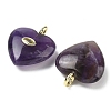 Natural Amethyst Pendants G-P585-03G-11-5