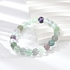 Natural Fluorite Stretch Bracelets BJEW-E373-8mm-10-8