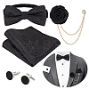 AHADERMAKER Polyester Satin Bow Tie for Men FIND-GA0003-49A-1