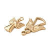 5Pcs 304 Stainless Steel Pendants STAS-P432-08G-2