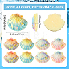40Pcs 4 Colors Opaque Resin Cabochons CRES-SC0003-11-2