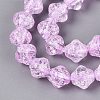 Transparent Crackle Glass Beads Strands GLAA-Q115-04A-08-3