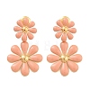 304 Stainless Steel Enamel Stud Earrings EJEW-S226-01G-01-2