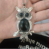 Alloy Rhinestone Pendant Necklaces QD9835-17-1
