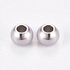 Tarnish Resistant 304 Stainless Steel Smooth Round Spacer Beads X-STAS-M006-01D-2