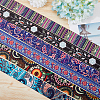 12 Yards 6 Patterns Ethnic Style Double-Sided Polyester Ribbon OCOR-FH0001-16-4