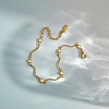 304 Stainless Steel Cubic Zirconia Link Bracelets SA-CBA8C9C-04B-G-2