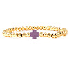 Brass Round Beaded Bracelets for Women SB9067-22-1