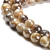 Electroplated Natural Tiger Eye Round Beads Strands G-L598-A04-01-4