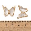 Brass Pave Faceted Glass Connector Charms FIND-Z020-03K-3