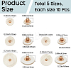 50Pcs 5 Styles 1-Hole Resin Shank Buttons BUTT-CY0001-43-2