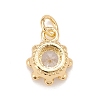 Brass Inlaid Clear Cubic Zirconia Charms KK-A161-34G-B-3