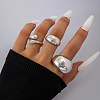 3Pcs Alloy Finger Rings Sets WG7802C-28-1