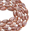 Natural Red Banded Agate Beads Strands G-B178-U01-01-5