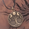 Retro Alloy Moon Phase Tree of Life Pendant Necklaces PW-WG1A04B-02-1