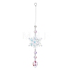 AB Color Glass Snowflake Pendant Decorations AJEW-Q144-02P-04-2