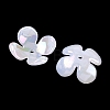 Plating Opaque Acrylic Imitation Shell Bead Cap OACR-P039-03B-2