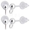 10Pcs 925 Sterling Silver Stud Earring Findings STER-BBC0001-51-1
