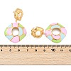 304 Stainless Steel Enamel Dangle Stud Earrings for Women EJEW-F353-01G-01-5