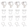 150Pcs 3 Style Plastic Clip-on Earring Findings KY-SC0001-72-1