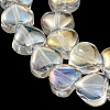 AB Color Plated Electroplate Transparent Glass Beads Strands EGLA-G037-09A-AB01-4