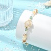 Natural Freshwater Shell & Amazonite & Synthetic Turquoise & Opalite & Non-magnetic Hematite Beads Stretch Bracelets for Women BJEW-JB13810-01-2