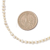 Rondelle Natural Pearl with Glass Seed Beaded Necklaces for Women NJEW-JN05776-3