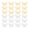 40Pcs 2 Colors 201 & 304 Stainless Steel Filigree Pendants STAS-UN0057-13-1