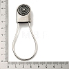 Tibetan Style 316 Surgical Stainless Steel Fittings with 304 Stainless Steel Key Ring FIND-Q101-11AS-3