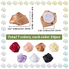 70Pcs 7 Colors Polyester Rose Flower Ornament Accessories DIY-GF0013-42-2
