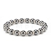 Synthetic Hematite Stretch Bracelet Rhinestone Beaded BJEW-JB08335-02-1