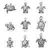 90Pcs 9 Styles Tibetan Style Zinc Alloy Charms TIBEP-CJ0002-02-1