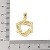 Brass Micro Pave Cubic Zirconia Pendants KK-E111-41G-01-3