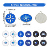 36Pcs 6 Style Alloy Pendants FIND-NB0004-31-2