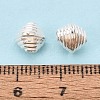 925 Sterling Silver Corrugated Beads STER-N016-127S-4