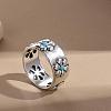Retro Alloy and Turquoise Finger Rings FS-WGD8EB6-01-1