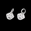 2Pcs 925 Sterling Silver Enamel Pendants STER-TA0001-60S-3