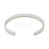 Stainless Steel Open Cuff Bangles for Women BJEW-G708-01A-P-3