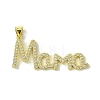 Mother's Day Real 18K Gold Plated Brass Micro Pave Cubic Zirconia Pendants KK-H472-06B-G01-1