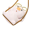 Cute Gesso Swinging Pig Pendant Decorations HJEW-A008-01A-2