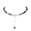Natural Tree Agate and 304 Stainless Steel & Brass Finding Necklaces NJEW-JN06198-3