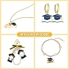 20Pcs 5 Styles Graduation Season Golden Plated Alloy Enamel Pendants ENAM-CJ0006-14-7