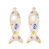Printed Alloy Enamel Pendants RB-CBAA915-02G-03-1