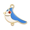 Rack Plating Alloy Enamel Bird Connector Charms ENAM-U001-03A-G-1