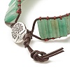 Natural Green Aventurine Rectangle Beaded Bracelet BJEW-JB08198-03-5