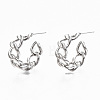Brass Half Hoop Earrings KK-R117-033-NF-4
