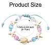 Synthetical Turquoise & Glass Beads Bracelets BJEW-FS00021-4