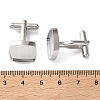 Sqaure 304 Stainless Steel Cufflink Settings SA-CBAC007-01P-3
